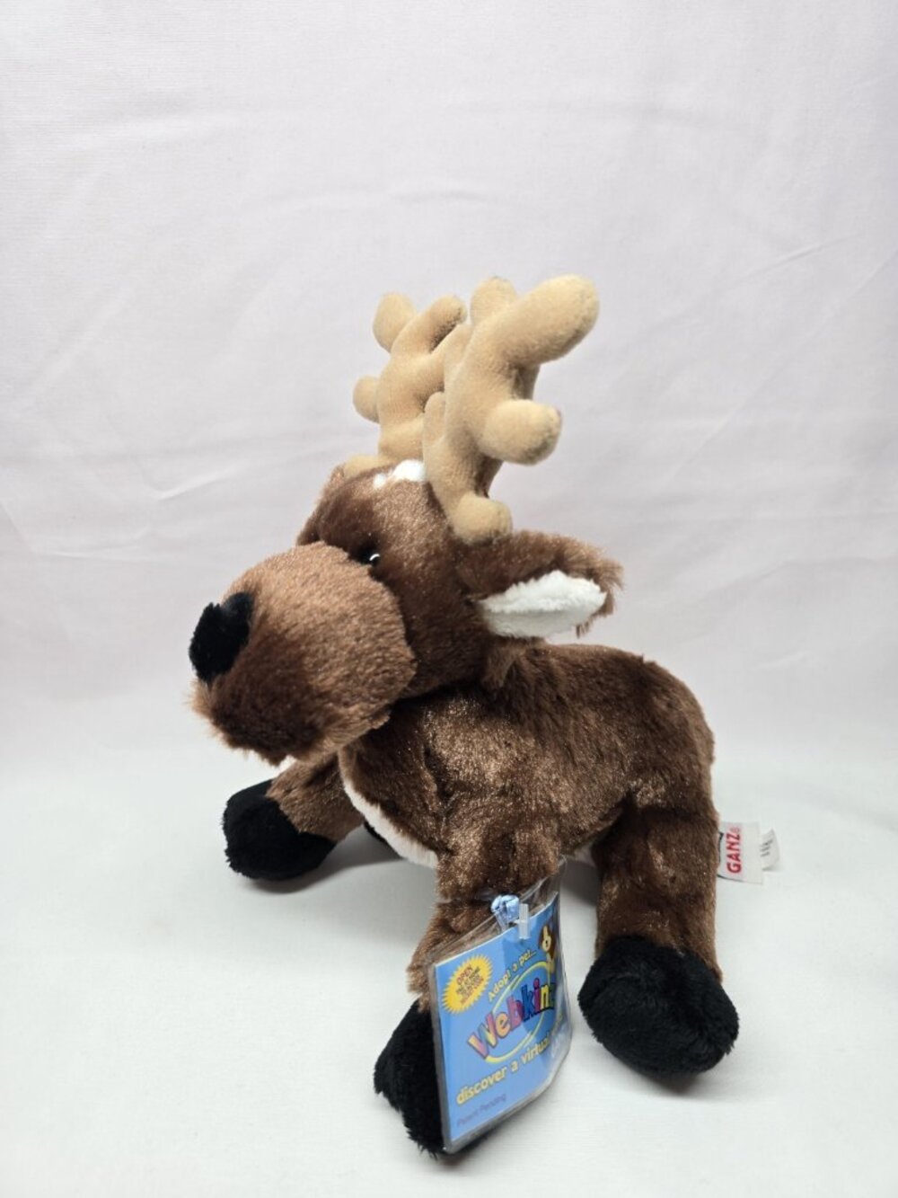 Ganz Webkinz Reindeer HM137 Stuffed Animal Plush Toy SEALED CODE Retired
